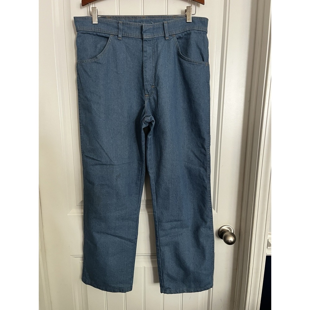 Vintage 80s Wrangler Men's Jeans Sz 36X29 Cowboy Blue Denim Pants 669